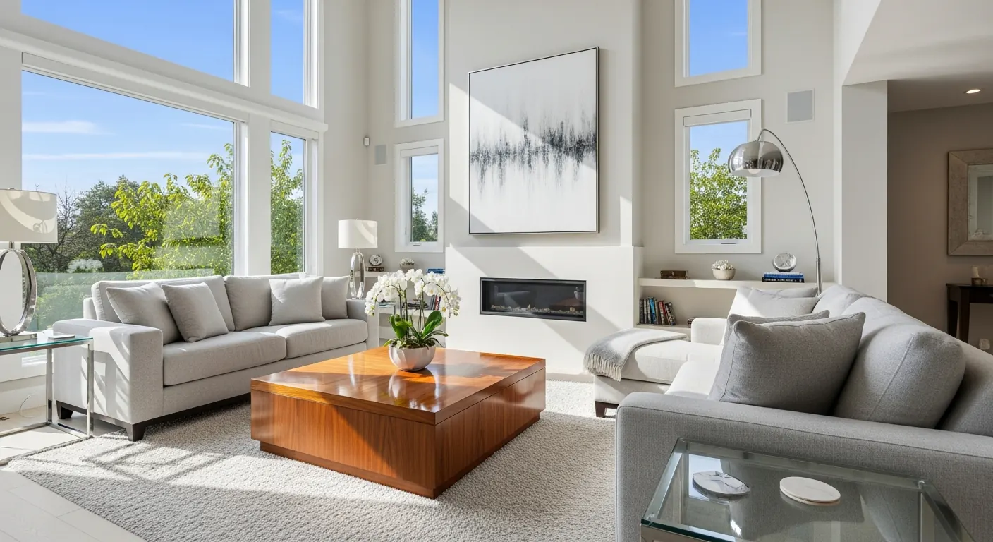 Sparkling clean living room